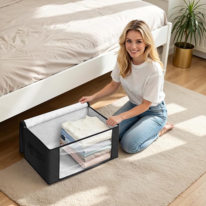 Fab totes 35L Closet Organizers and Storage, Foldable Under Bed Storage - Image 5