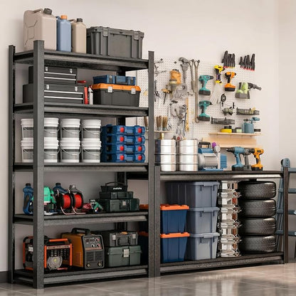 Garage Shelving Unit, 2400LBS Heavy Duty 4-Tier Metal Storage Shelves, - Image 2