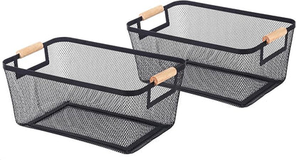 2-Pack Metal Mesh Basket, Medium Wire Storage Organizer by Unknown