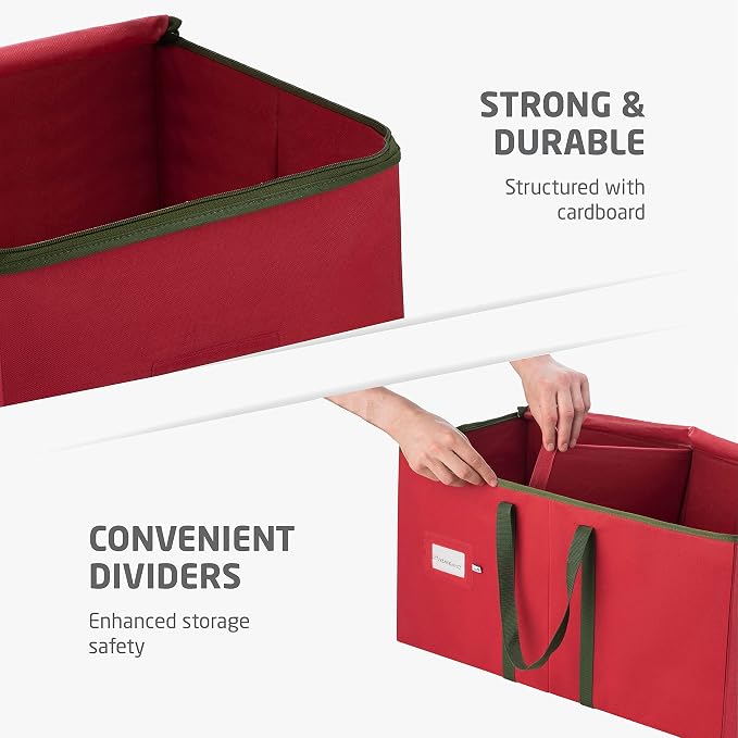ZOBER Large Christmas Ornament Storage Box - Image 5