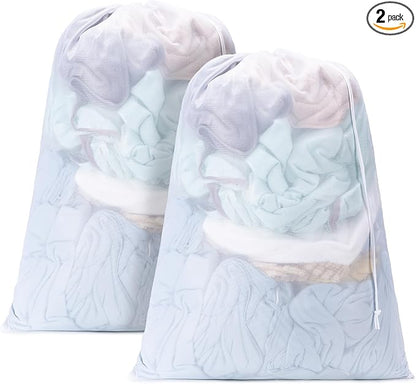 Aegero 2 Pack Mesh Laundry Bags, Machine Washable Dirty Clothes Organizer by Unknown