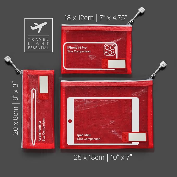 Set & Done Small Mesh Zipper Pouches – Nylon Cosmetic Bags - Image 3