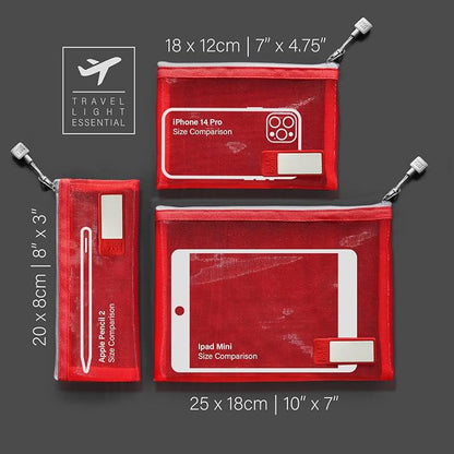 Set & Done Small Mesh Zipper Pouches – Nylon Cosmetic Bags - Image 3