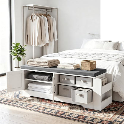 GRUSIGN 47.3" Shoe Storage Bench - Image 9