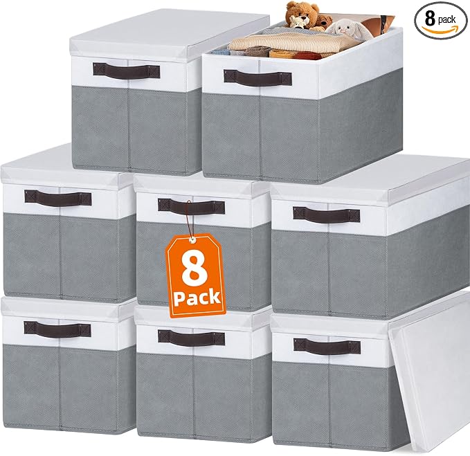 Criusia 8 Pack Closet Storage Bins by Criusia