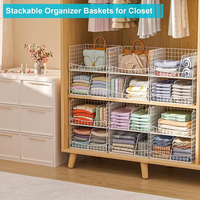Hongtamoya 4-Tier Closet Organizers and Storage Basket - Image 4