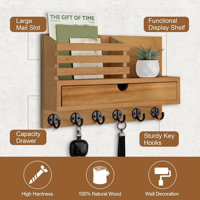 Key Holder Wall Mount, Mail Holder - Image 2