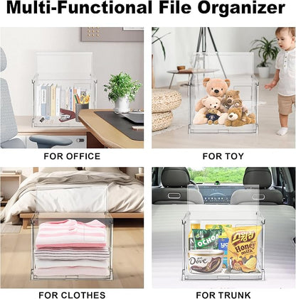 UMAIL File Box, Hanging File Organizer, Portable Storage Bins - Image 7