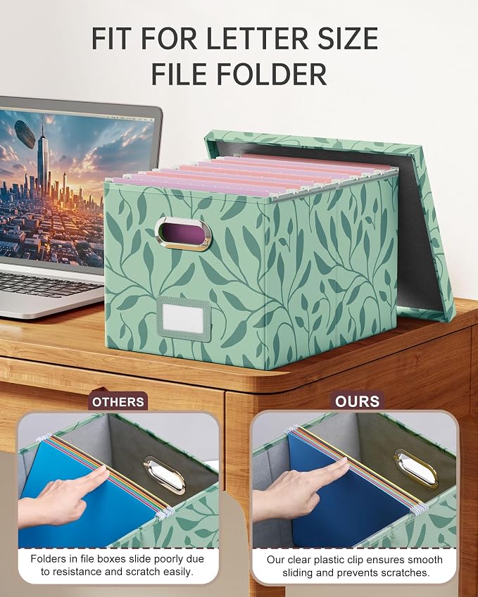 File Organizer with Lid, File Box, File Cabinet - Image 3