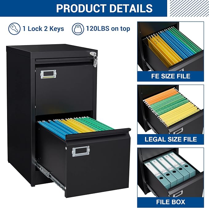 2 Drawers Vertical File Cabinets - Image 8