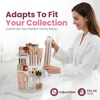 Masirs 360 Rotating Makeup Organizer Countertop - Image 4