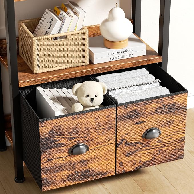 Furologee 6-Tier Bookshelf Set of 2, Tall Bookcase - Image 4