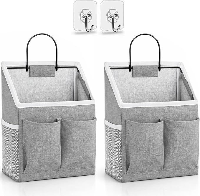 Kanrichu 2pcs Wall Hanging Storage Bag, Wall Hanging Baskets by KANRICHU