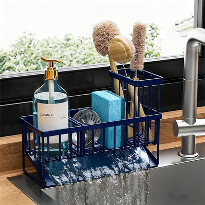 Cisily Navy Blue Sink Caddy Organzier by CISILYHOMELIFE