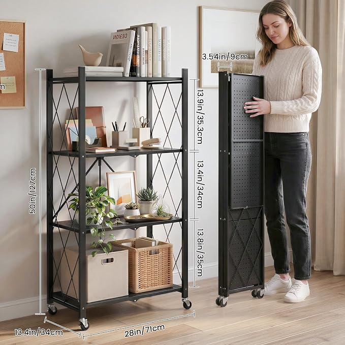 DEANIC 4 Tier Foldable Storage Shelves - Image 3