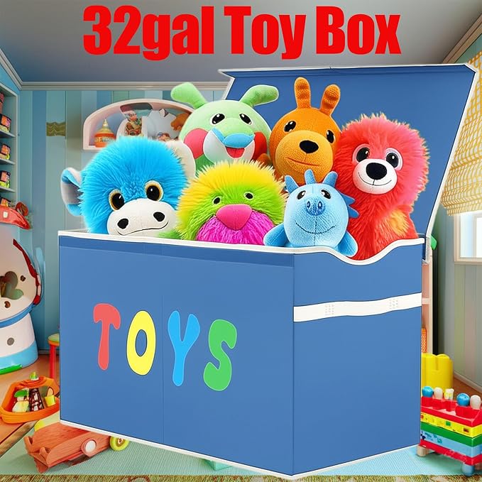 YOLOXO Toy Box Chest, Collapsible Sturdy Storage Bins - Image 2