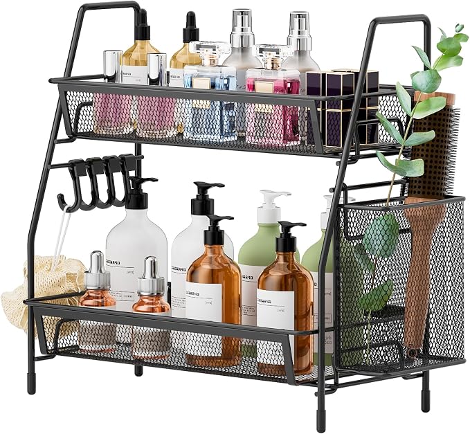 VITVITI 2-Tier Bathroom Organizer Countertop, Metal Wire Mesh Bathroom Counter by VITVITI
