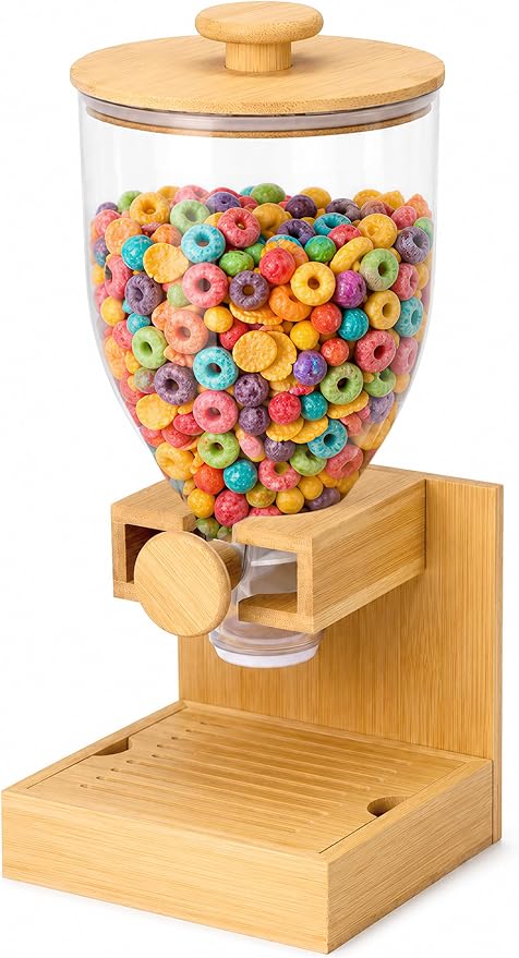 3.5L Large Capacity Cereal Dispenser Countertop, Airtight Cereal Containers by adorabby