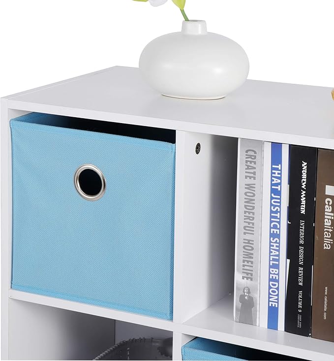 SUPER DEAL 6 Cube Storage Organizer 2 Tier Bookshelf - Image 5