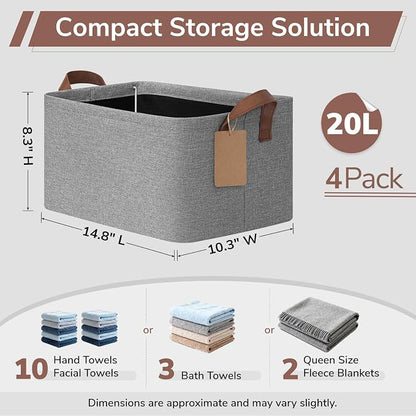 CHICVITA 4 Pack Storage Baskets - Image 3