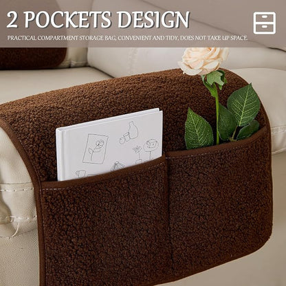 Armrest Cover, Recliner Chair Protector, Furniture Protector Slip, Side Storage - Image 4