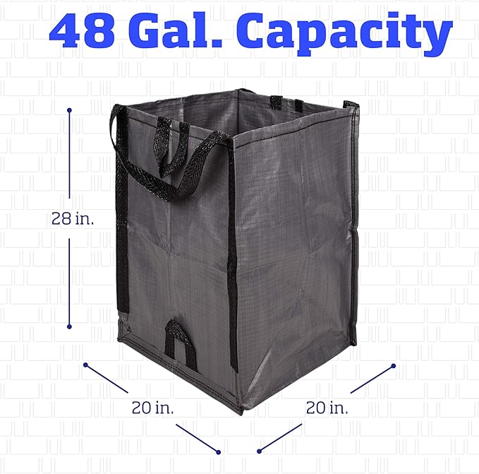 DURASACK Heavy Duty Home and Yard Bags, 3 Pack | 48-Gallon Reusable - Image 7