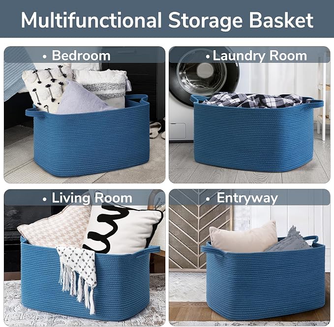 Goodpick Large Blanket Basket, Storage Baskets - Image 4