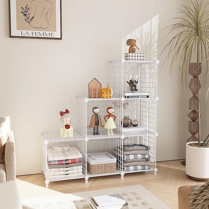 AWTATOS Wire Cube Storage, 6 Cube Closet Organizer Storage Shelf, Portable - Image 2