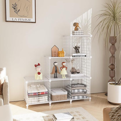 AWTATOS Wire Cube Storage, 6 Cube Closet Organizer Storage Shelf, Portable - Image 2