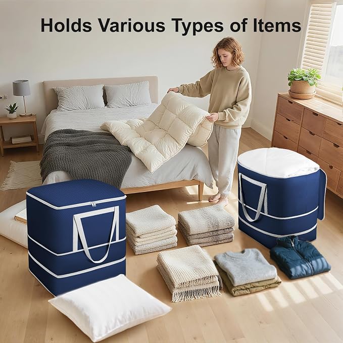 Comforter Storage Bag - 120L Bedding Storage Bags - Image 4