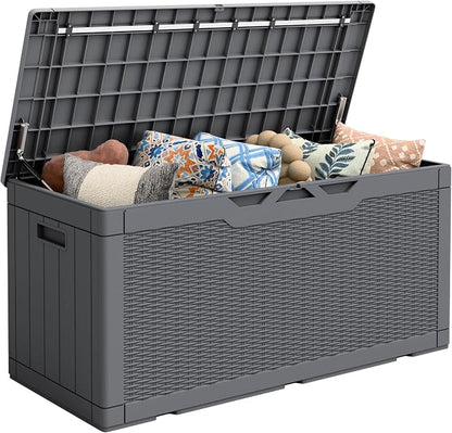 Flamaker Outdoor Storage Box 100 Gallon Waterproof Resin Deck Box Delivery Box by Flamaker