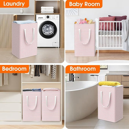 3 Pack Large Laundry Basket, Waterproof & Freestanding Laundry Hamper, - Image 7