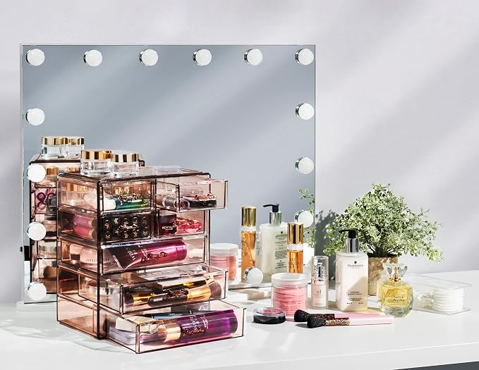 Sorbus Acrylic Clear Makeup Organizer - Image 2