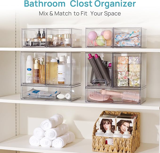 Vtopmart 6 Pack Baby Bottle Organizer Set, Stackable Storage Drawers Ideal - Image 6