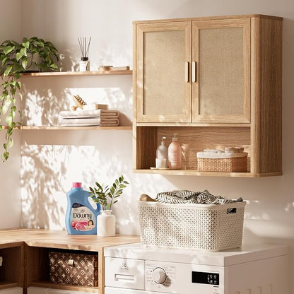 Rattan Bathroom Wall Cabinet - Image 7