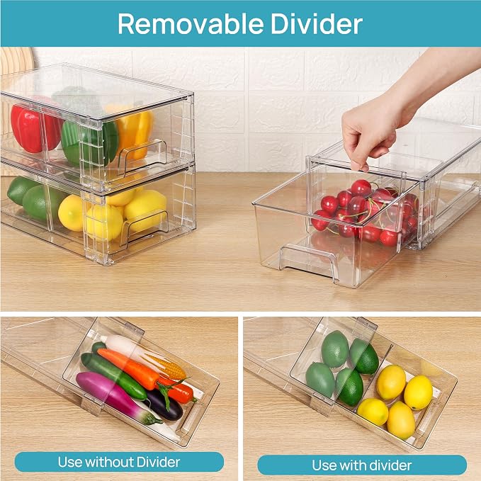 Vtopmart 6 Pack Stackable Storage Drawers, Easily Assemble Containers - Image 7