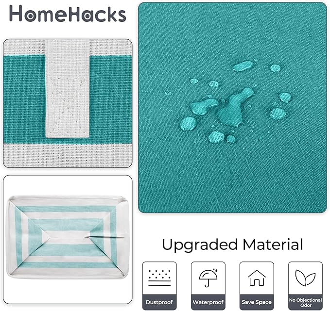 HomeHacks 2-Pack Large Laundry Basket, Waterproof, Freestanding Laundry Hamper - Image 5
