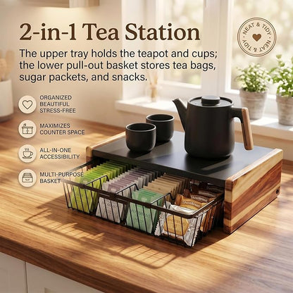 WILDMOS Tea Bag Organizer, Wire Basket Drawer Design - Image 8
