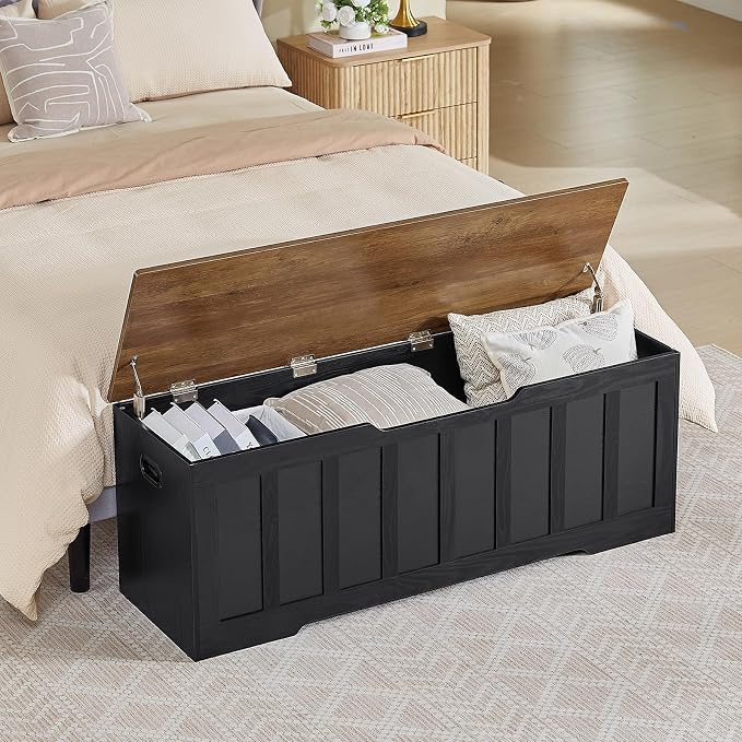 VANKILEY 51.2" Storage Chest Extra Large, Wooden Storage Bench, - Image 5