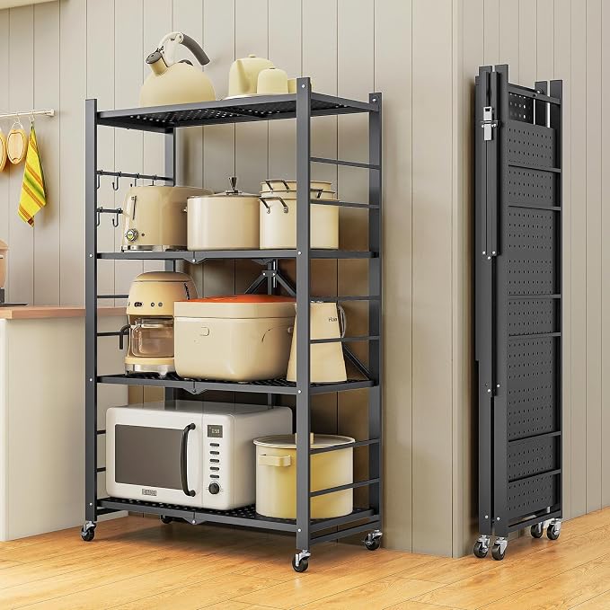 Fenbeli Foldable Shelves with Wheels - Image 4