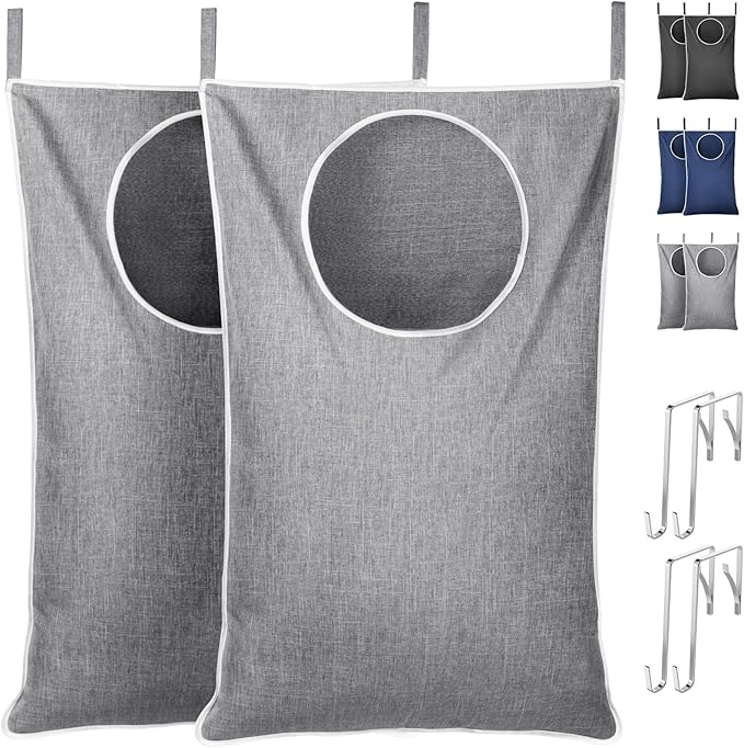 Lifewit 2 Pack Over Door Laundry Hamper, Large Collapsible Hanging Laundry by Lifewit