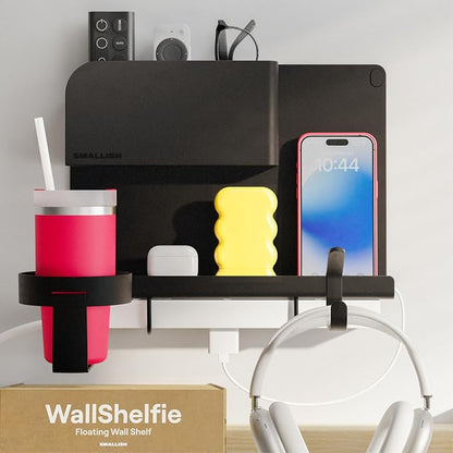 WallShelfie Bedside Wall Organizer & Bedside Shelf, Room Decor, Dorm Room by Smallish