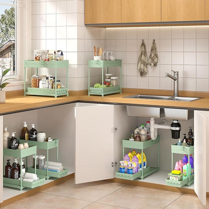 Sevenblue 4-Pack 2-Tier Under Sink Organizer - Image 4