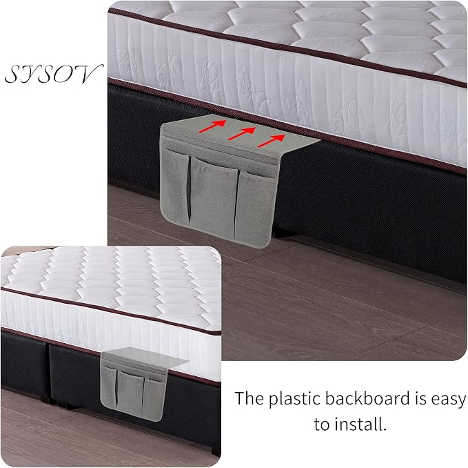 Bedside Caddy Bedside Storage Organizer Magazine Phone Tablet iPad Remote Holder - Image 5