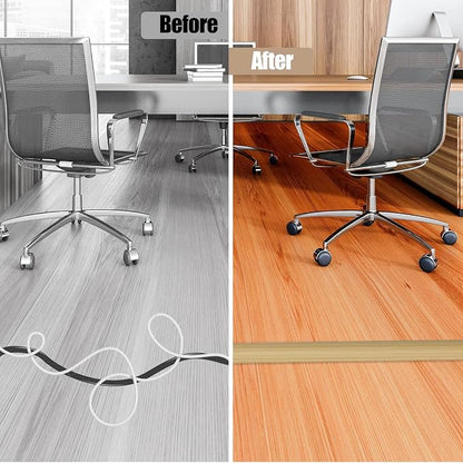 Floor Cord Cover Self Adhesive Cord Hider, 3.3FT Cable Management, Extension - Image 5