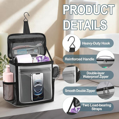 Portable Hanging Shower Caddy, Large Capacity Travel Toiletry Bag - Image 6