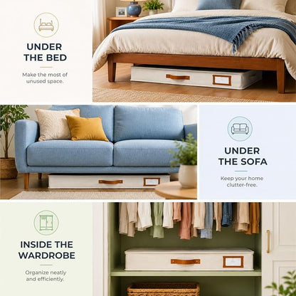 HOMELUX THEORY 2pc Under Bed Storage Containers, Bedroom Under the Bed Drawer - Image 3
