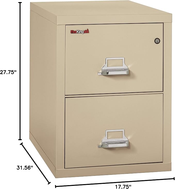 FireKing Vertical 2 Drawer Letter Fire Safe File Cabinet - Image 2