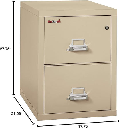FireKing Vertical 2 Drawer Letter Fire Safe File Cabinet - Image 2