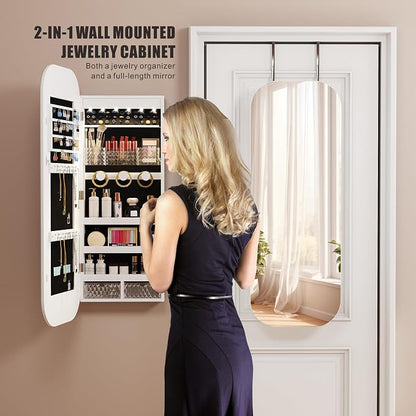 6 LED Mirror Jewelry Cabinet - Image 4